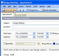 Outlook add appointment